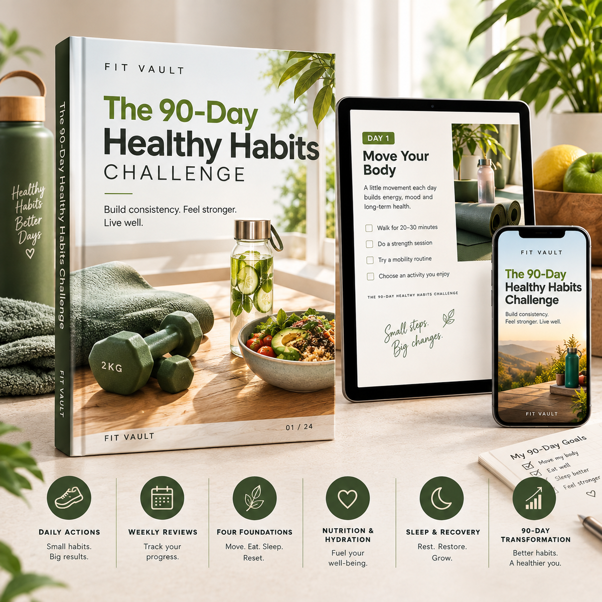 The 90-Day Healthy Habits Challenge eBook